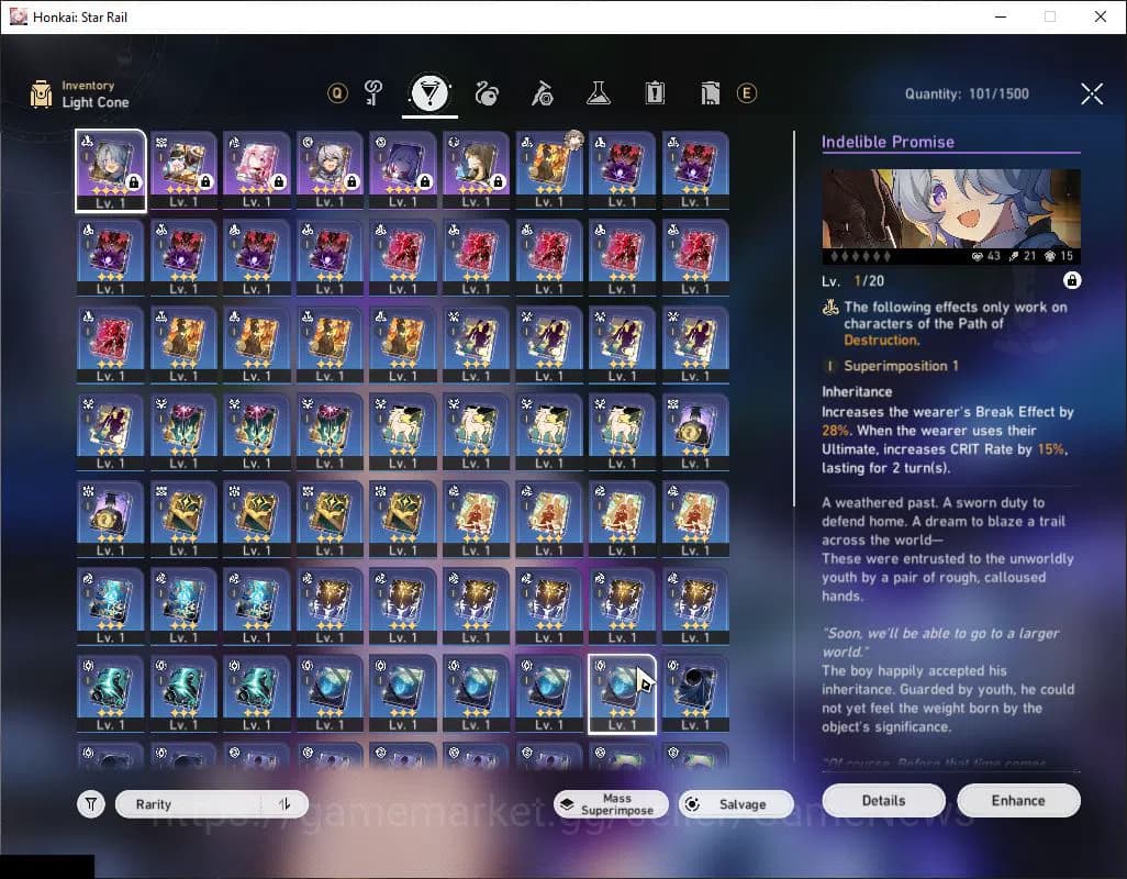 Honkai Star Rail Accounts ASIA|TL 3|Selector B5 ON+3 Golden Companion Spirit image 7