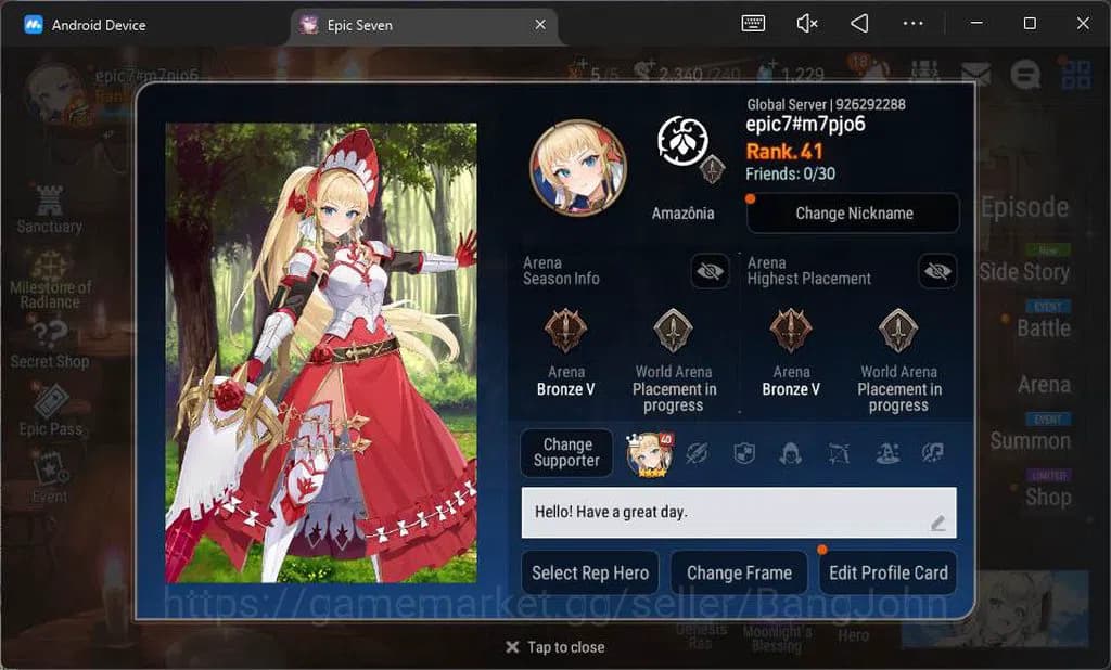 Epic Seven Accounts Global Unverif|5 ML Salome,L Cermia,B Iseria,etc|P image 1