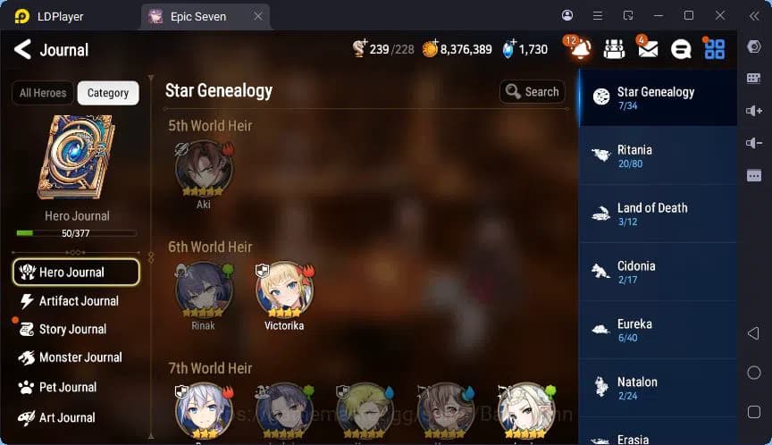 Epic Seven Accounts Global Unverif | 6ML | (Landy,Tieria,Angelica,Cidd image 17