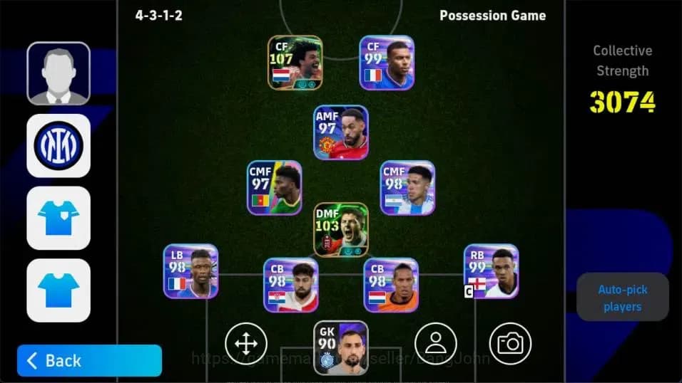 eFootball Accounts Android|PW 3074 | Epic Ruud Gullit, SHW Messi, Epi image 2