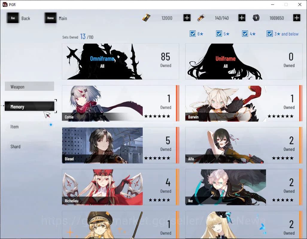 Punishing: Gray Raven Accounts EU | Lv 41 | Ready Gacha | 12K BC+2,8K YC+7,4K Blu image 4