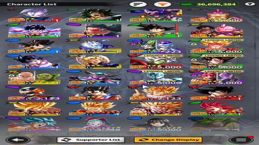 Dragon Ball Legends Accounts 36M Power Account - 7 Ultra Incl. SS Goku, Super B image 4