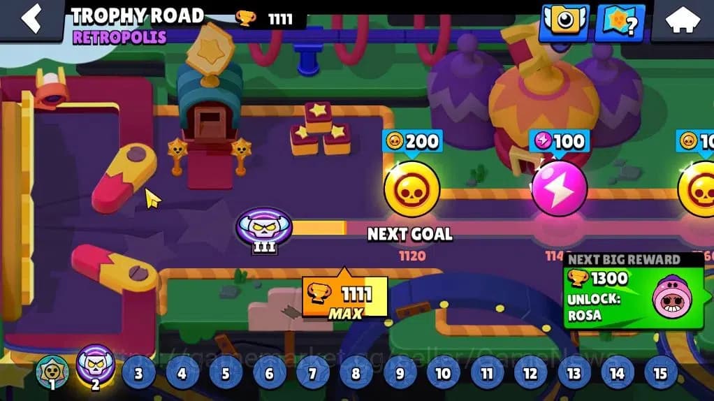 Brawl Stars Accounts 1111 Trophy|13 Brawler 1 Max Lvl (Shelly)|9 Spray image 5