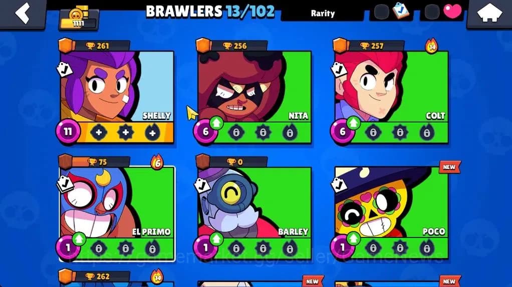 Brawl Stars Accounts 1111 Trophy|13 Brawler 1 Max Lvl (Shelly)|9 Spray image 8