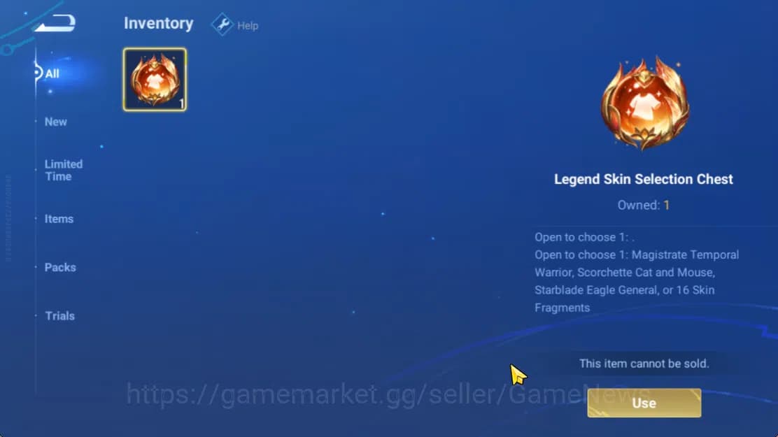 Honor of Kings Accounts Hero 7 |Starter with Legend Skin Selection Chest(D image 3