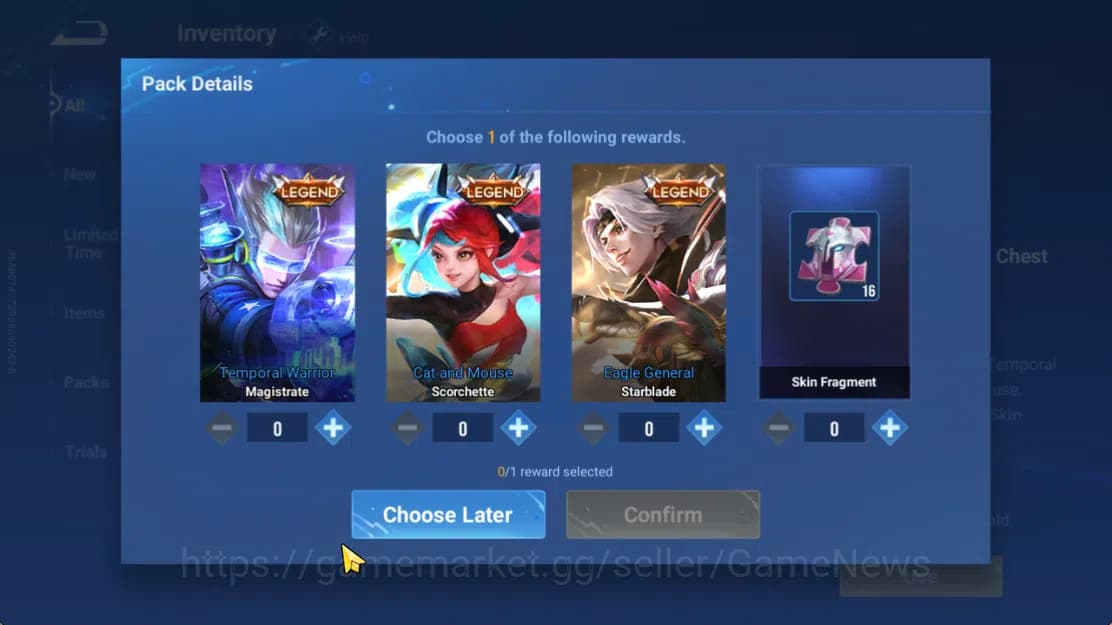 Honor of Kings Accounts Hero 7 |Starter with Legend Skin Selection Chest(D image 4