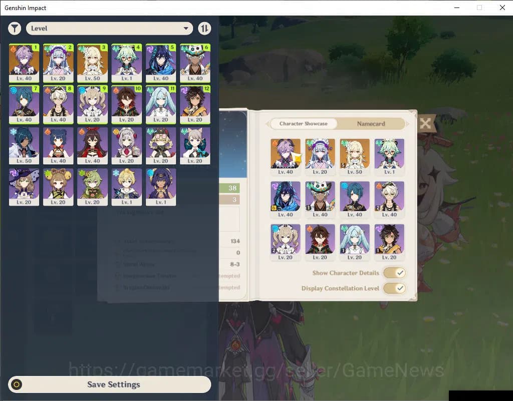 Genshin Impact Accounts ASIA|AR 38|1 Limited+20(4Character)| Durin |Mc Fem image 1