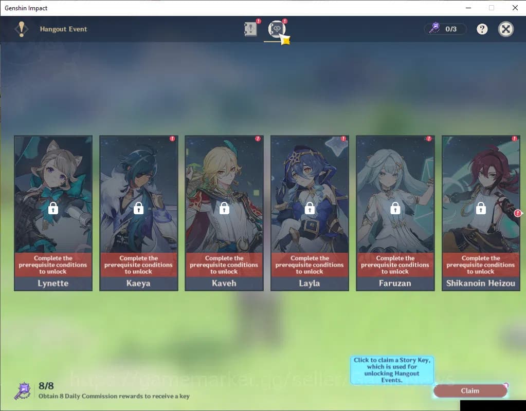 Genshin Impact Accounts ASIA|AR 38|1 Limited+20(4Character)| Durin |Mc Fem image 3
