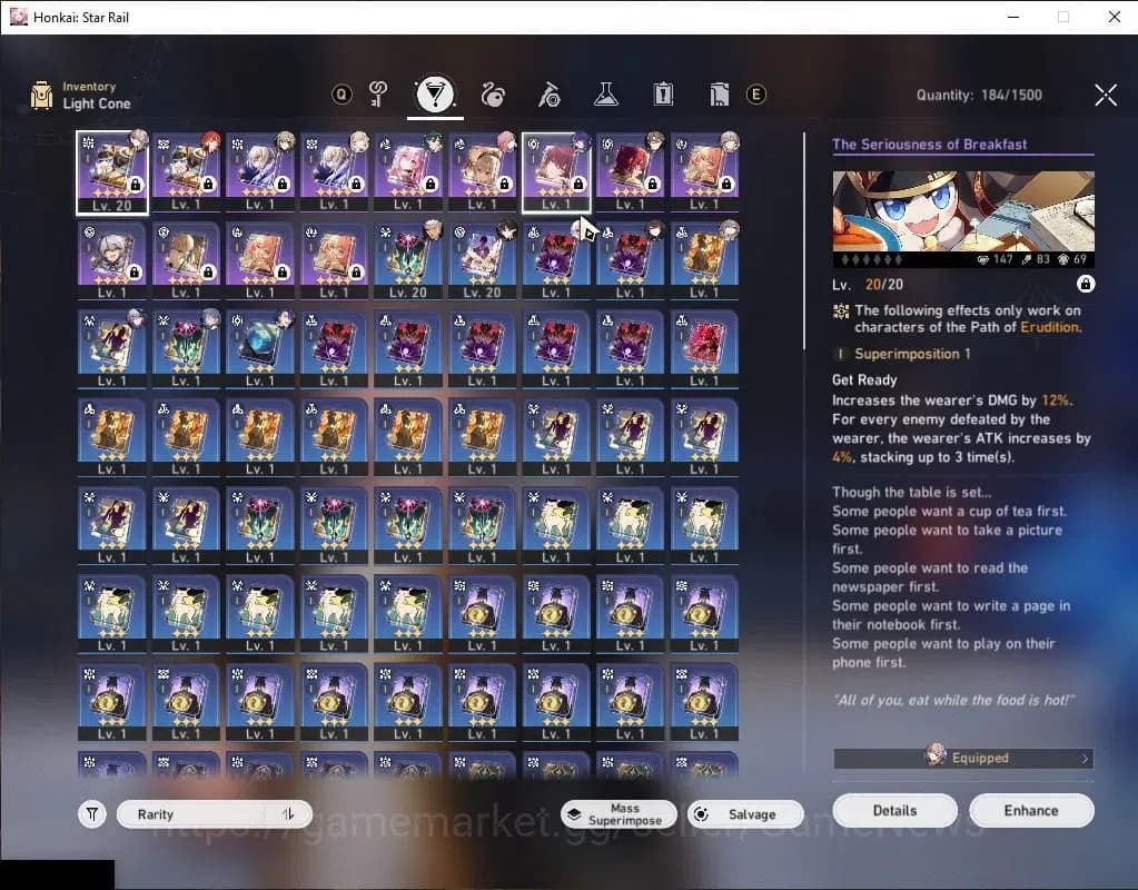 Honkai Star Rail Accounts Asia | TL 26 | 2 Limited | Dante, Archer | MC Fema image 5