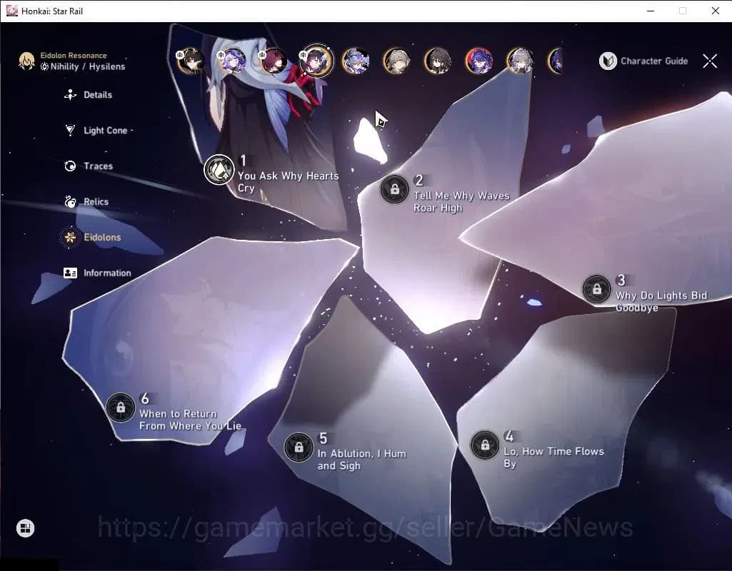 Honkai Star Rail Accounts Asia|TL 65|Triple DoT|12 Limited|Kafka,Hysilens E1 image 6