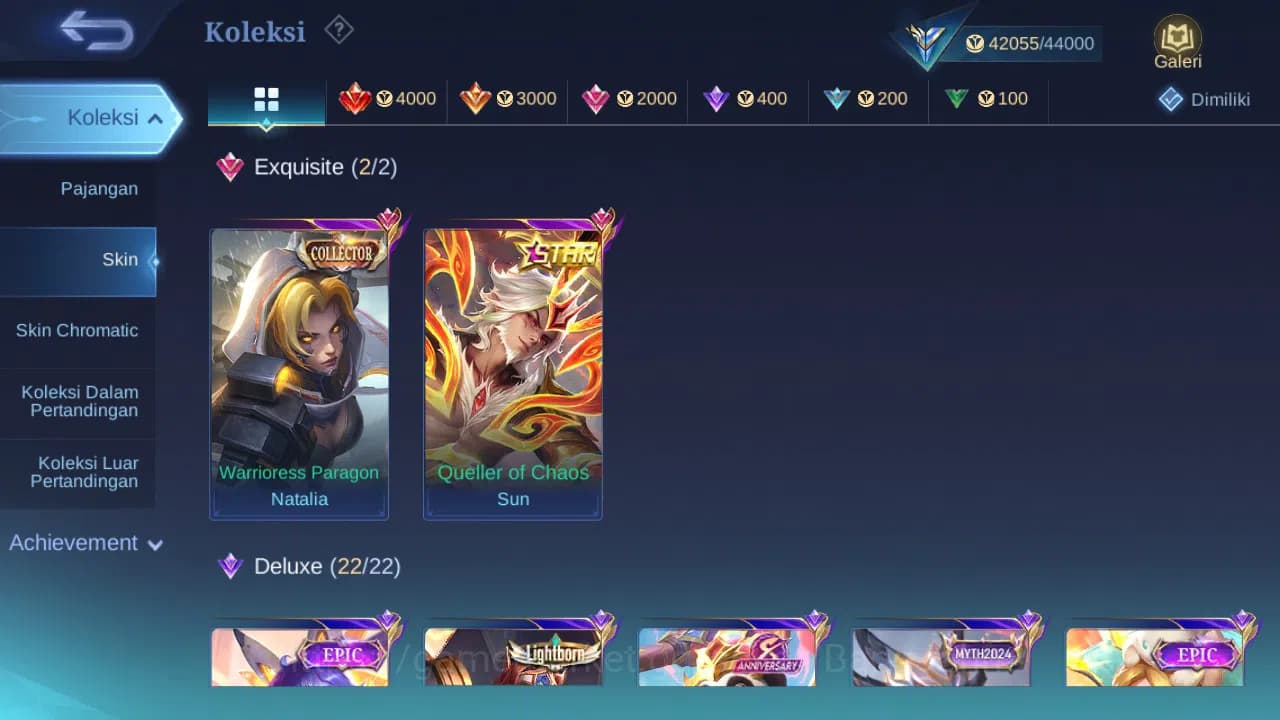 Mobile Legends: Bang Bang Accounts GLOBAL Hero 118 Skin 200 | Annual Sun | CC Nata | image 1