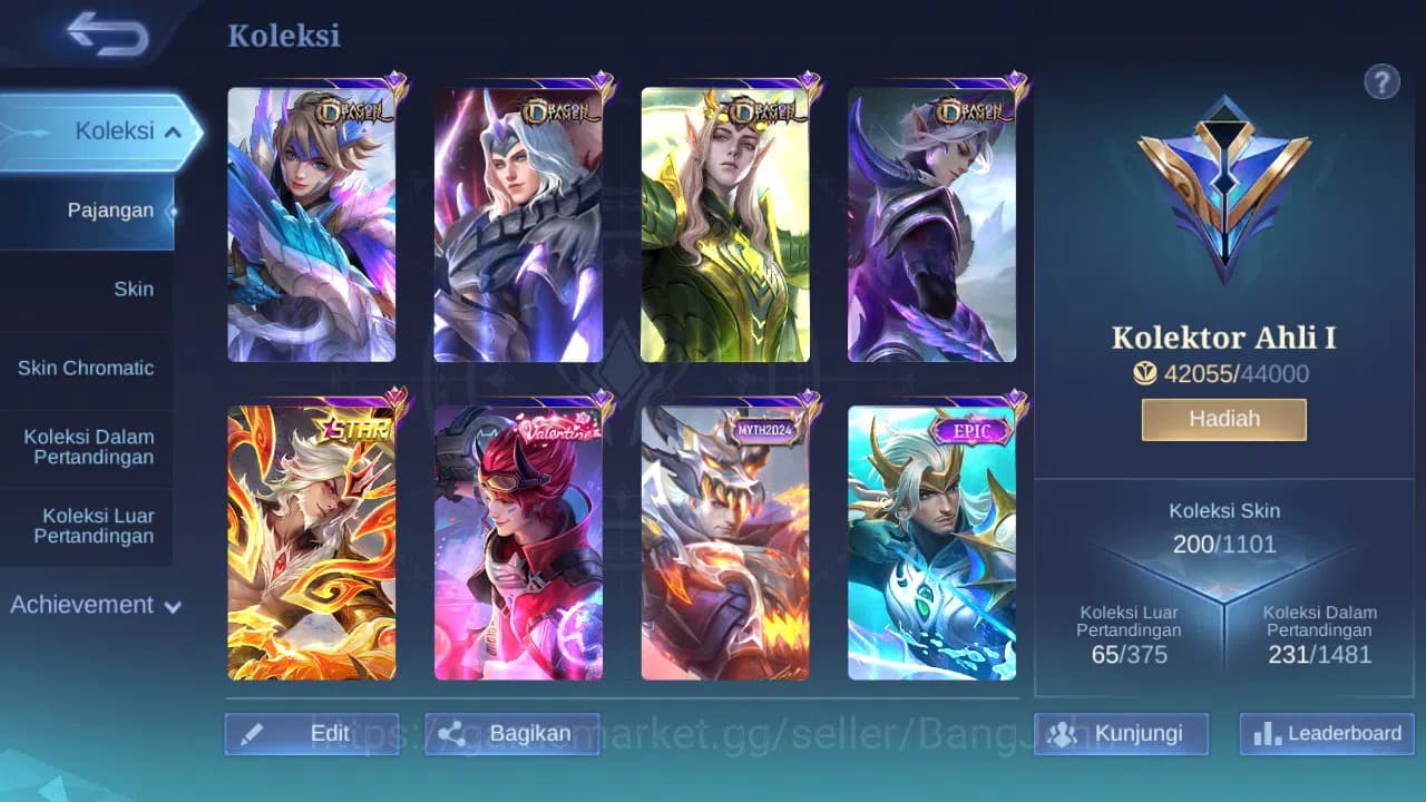 Mobile Legends: Bang Bang Accounts GLOBAL Hero 118 Skin 200 | Annual Sun | CC Nata | image 11