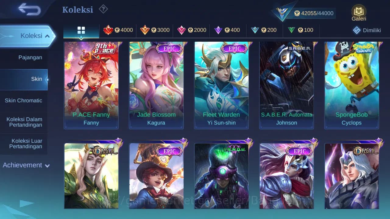 Mobile Legends: Bang Bang Accounts GLOBAL Hero 118 Skin 200 | Annual Sun | CC Nata | image 3