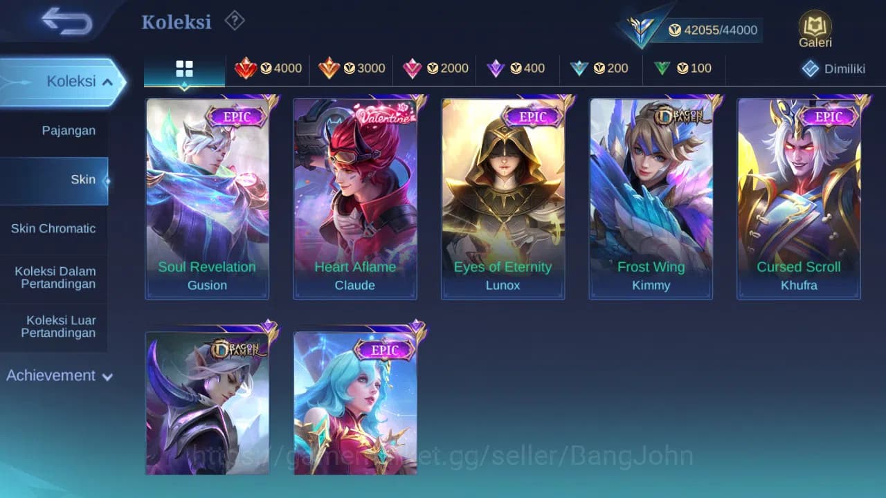 Mobile Legends: Bang Bang Accounts GLOBAL Hero 118 Skin 200 | Annual Sun | CC Nata | image 5