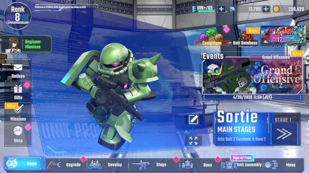 SD Gundam G Generation ETERNAL Accounts GLOBAL Rank 8| DM 12k, UR unit 11, Char 6, supp 3, image 1