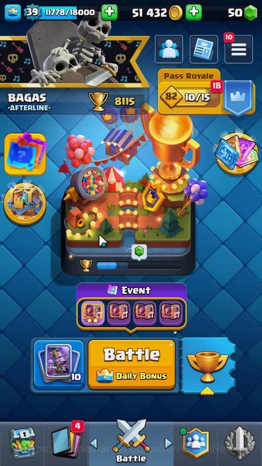 Clash Royale Accounts Lv 39|Trophy 8115|KTL 13|Limited Skin|Total Card 1 image 1