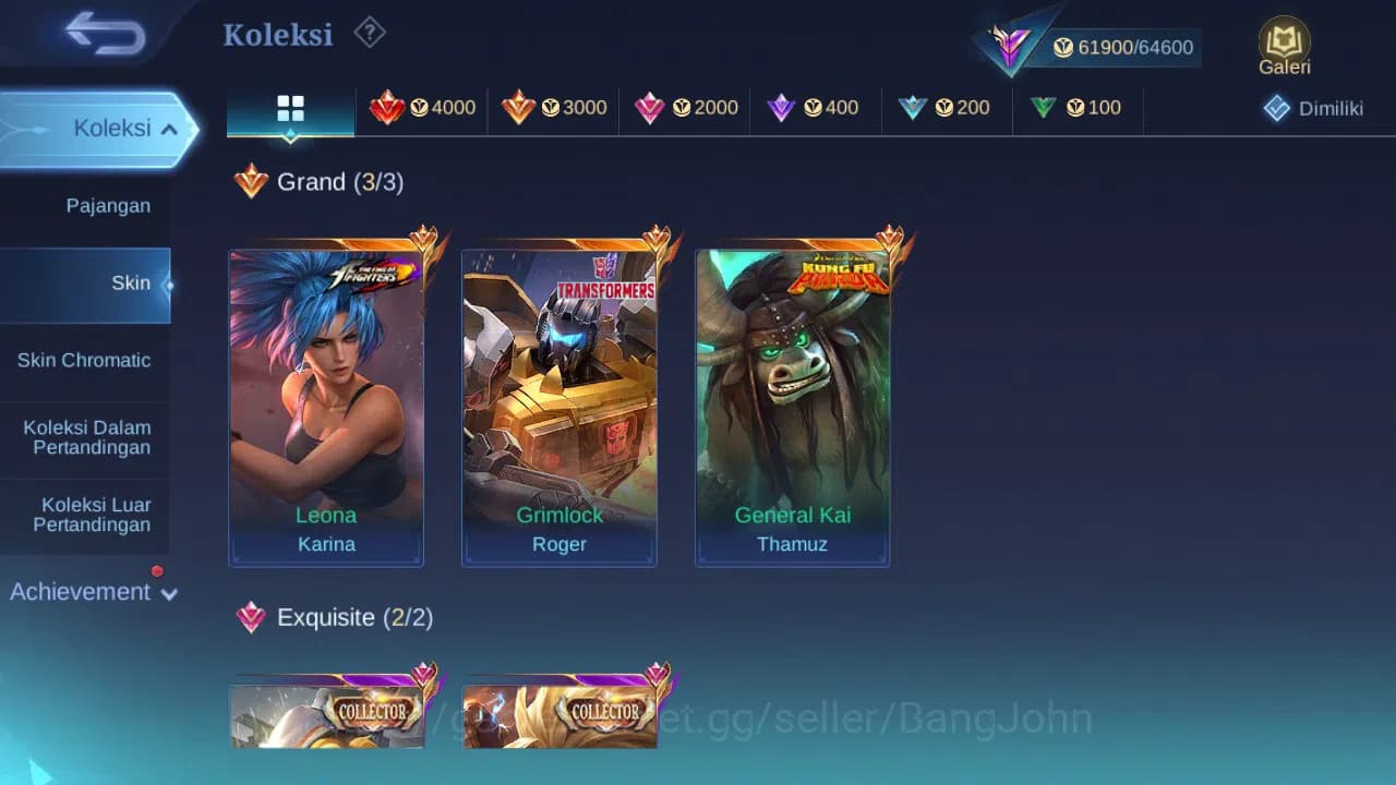 Mobile Legends: Bang Bang Accounts GLOBAL Hero 132 Skin 257 M3 Roger | Stunt Brody | image 1