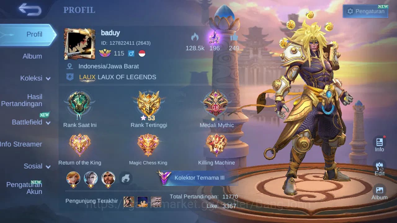 Mobile Legends: Bang Bang Accounts GLOBAL Hero 132 Skin 257 M3 Roger | Stunt Brody | image 15