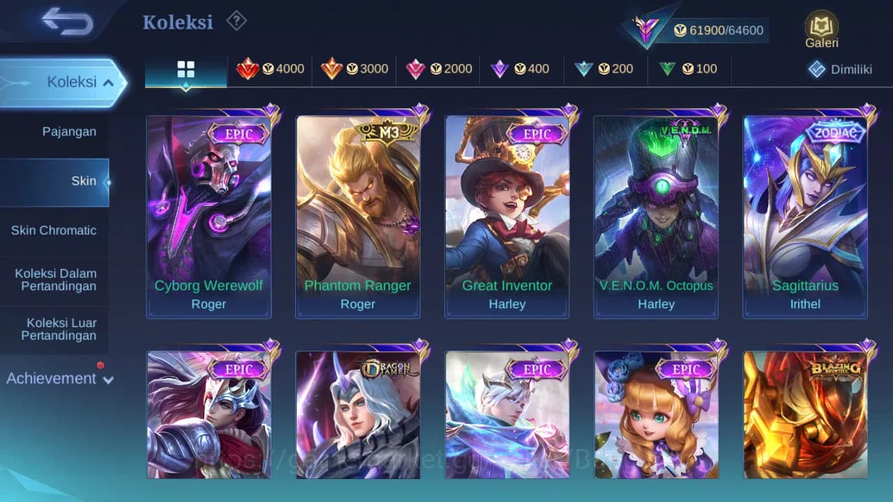 Mobile Legends: Bang Bang Accounts GLOBAL Hero 132 Skin 257 M3 Roger | Stunt Brody | image 5