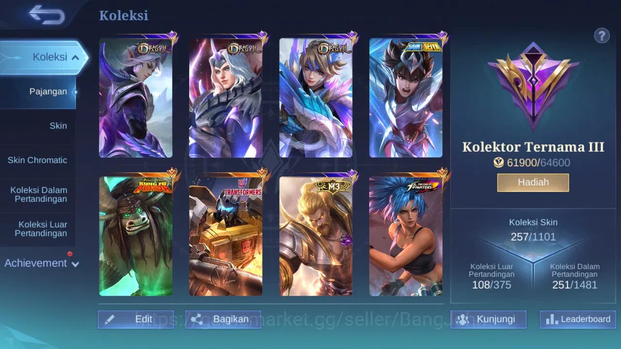 Mobile Legends: Bang Bang Accounts GLOBAL Hero 132 Skin 257 M3 Roger | Stunt Brody | image 9