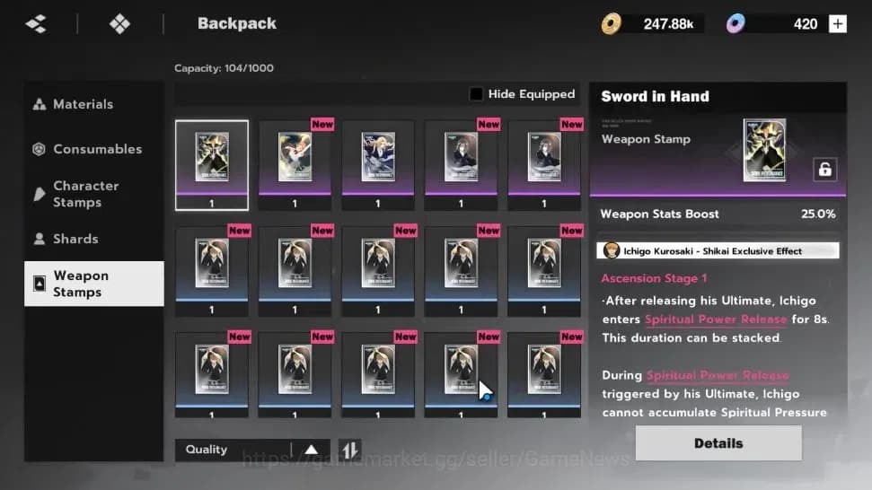 BLEACH: Soul Resonance Accounts Crunchyroll NA |Fresh Starter LV 3|2 SSR Byakuya K image 10