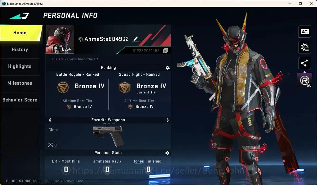 Blood Strike Accounts ASIA | Ultra Striker: ETHAN Raid Mask | BLEACH Bya image 1