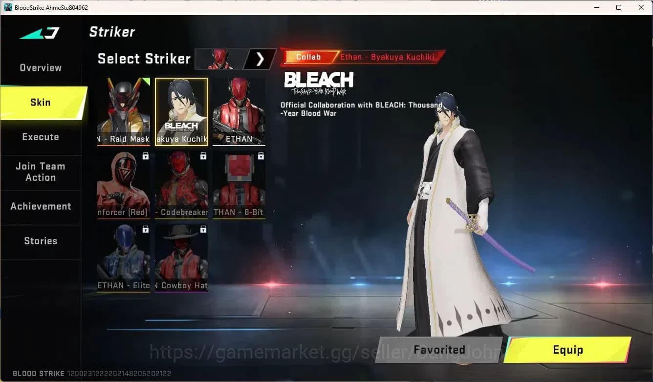 Blood Strike Accounts ASIA | Ultra Striker: ETHAN Raid Mask | BLEACH Bya image 3