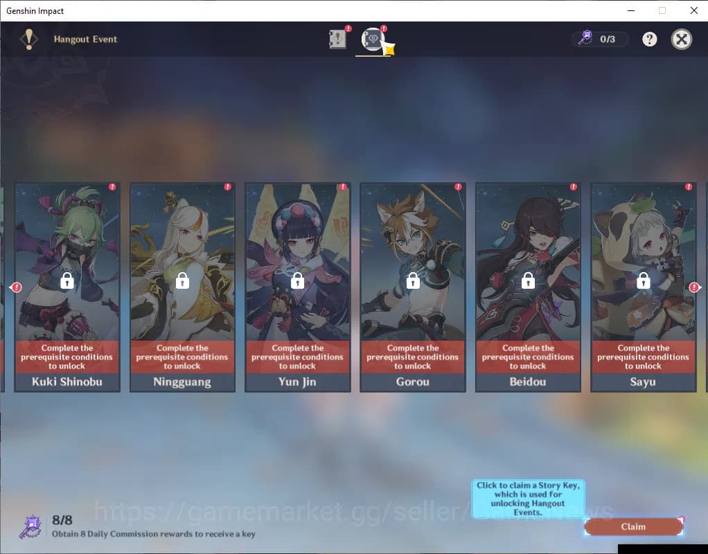 Genshin Impact Accounts ASIA|Starter|AR 35|1 Limited+2(*5Wep)|Linnea+Sign image 10