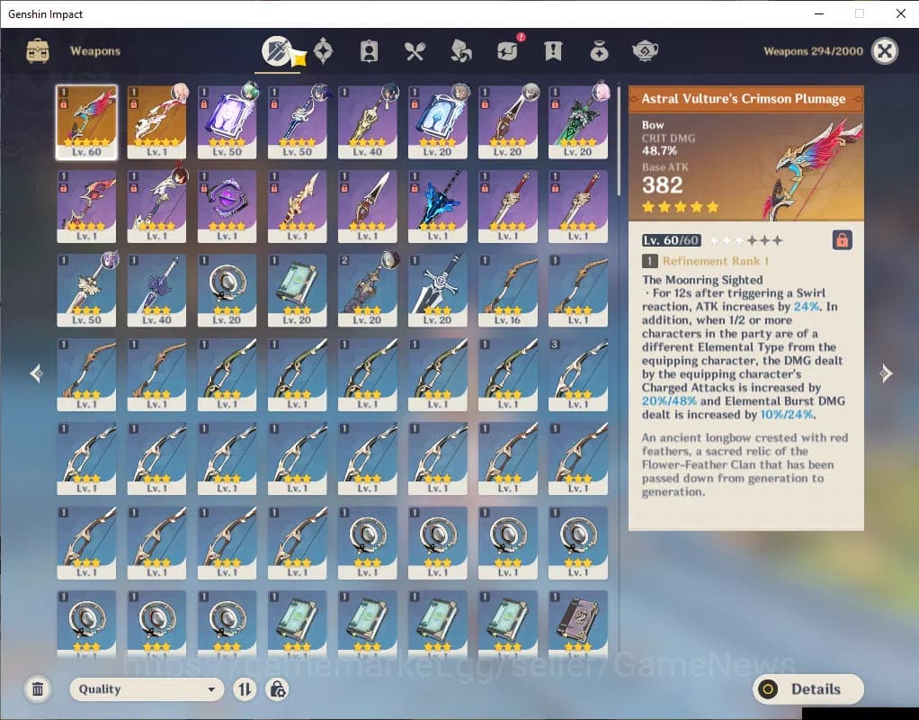 Genshin Impact Accounts ASIA|Starter|AR 35|1 Limited+2(*5Wep)|Linnea+Sign image 4