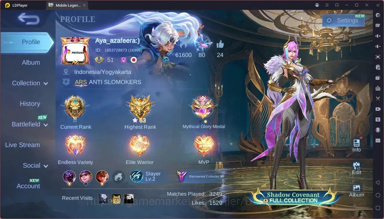Mobile Legends: Bang Bang Accounts GLOBAL Hero 107 Skin 198 |KOF karina|CC natalia|Ep image 12