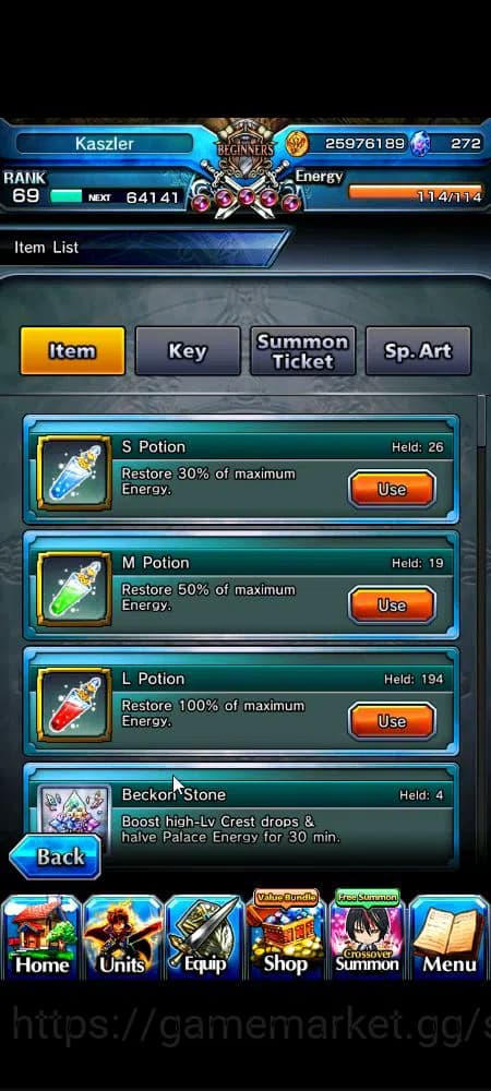 Grand Summoners Accounts Global|Rank 69|272 cc|17 Ascend+4 TW|[Inumuta,Okar image 11