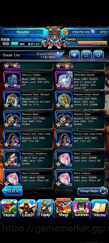 Grand Summoners Accounts Global|Rank 69|272 cc|17 Ascend+4 TW|[Inumuta,Okar image 3