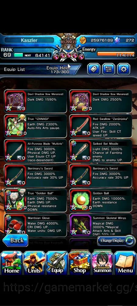 Grand Summoners Accounts Global|Rank 69|272 cc|17 Ascend+4 TW|[Inumuta,Okar image 7