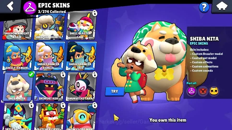 Brawl Stars Accounts 1006 Trophy|3,8K Bling|14 Brawlers 3 Max Lvl [Shel image 14