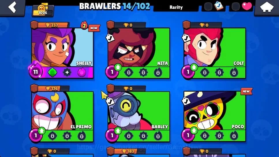 Brawl Stars Accounts 1006 Trophy|3,8K Bling|14 Brawlers 3 Max Lvl [Shel image 8