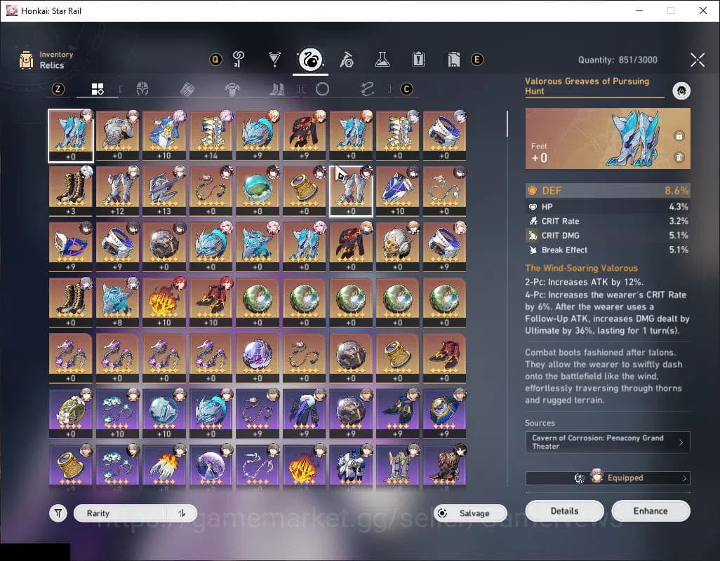 Honkai Star Rail Accounts ASIA|TL 57|2,3K SJ|9 Limited|Castorice,Sunday,Fire image 6