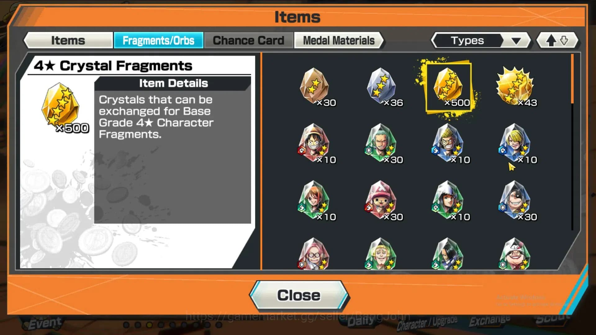 One Piece Bounty Rush Accounts GLOBAL|GF 500|5Ex|Kaido,Kuzan,St Nusjuro,Law,MD Lu image 2