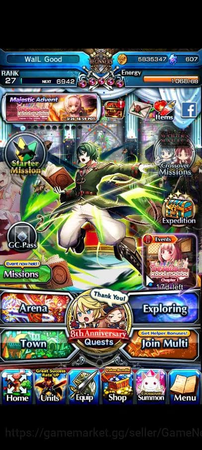 Grand Summoners Accounts Global|Rank 27|1 Sp Art|5 Ascend|WH Fen,Illya,Berw image 1