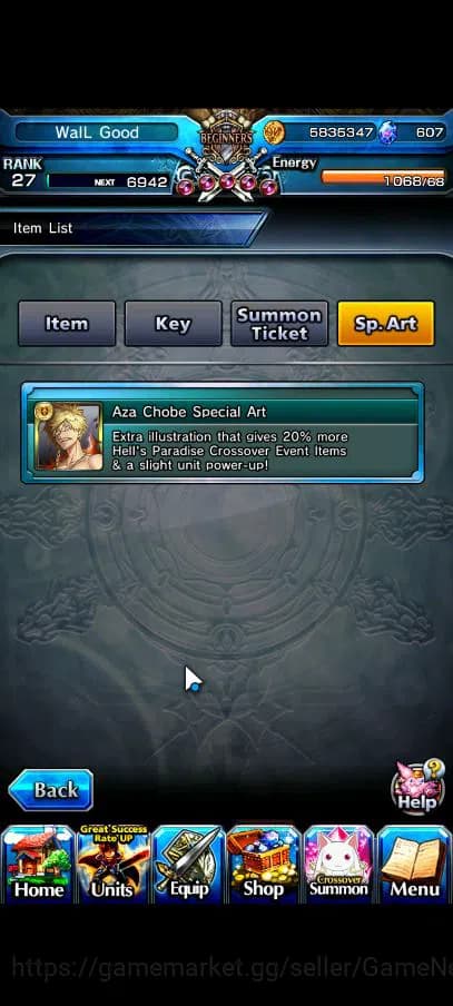 Grand Summoners Accounts Global|Rank 27|1 Sp Art|5 Ascend|WH Fen,Illya,Berw image 3