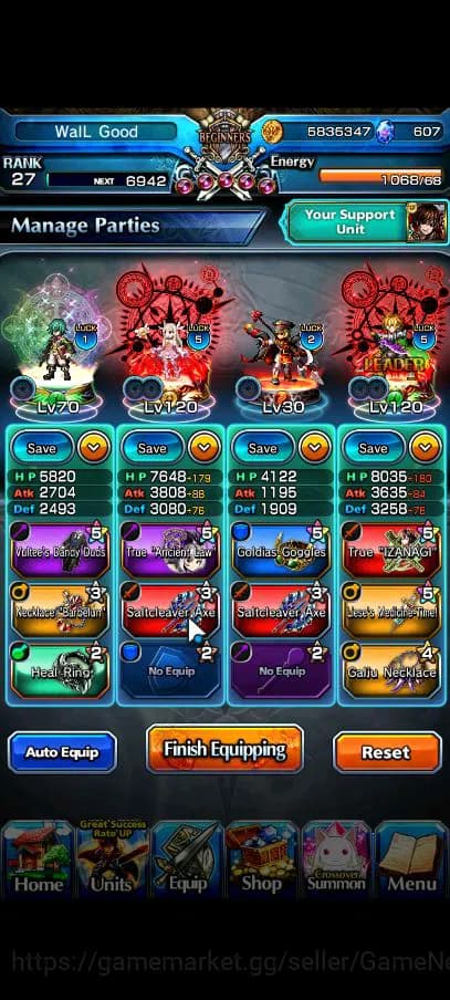 Grand Summoners Accounts Global|Rank 27|1 Sp Art|5 Ascend|WH Fen,Illya,Berw image 4