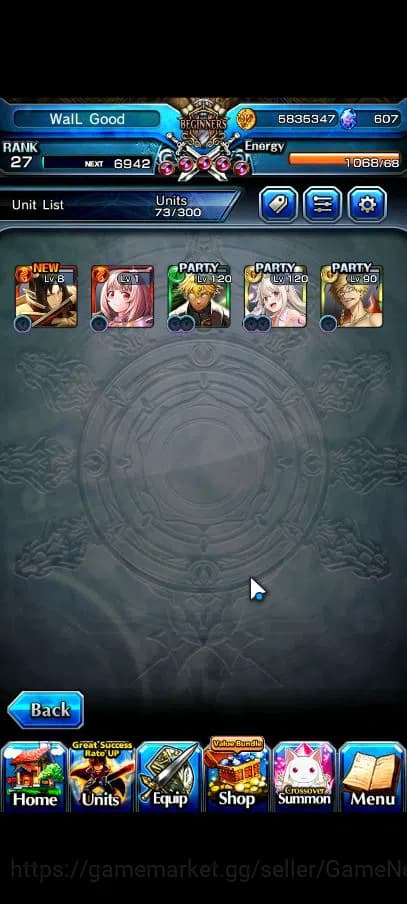 Grand Summoners Accounts Global|Rank 27|1 Sp Art|5 Ascend|WH Fen,Illya,Berw image 5