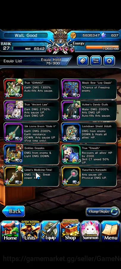 Grand Summoners Accounts Global|Rank 27|1 Sp Art|5 Ascend|WH Fen,Illya,Berw image 6