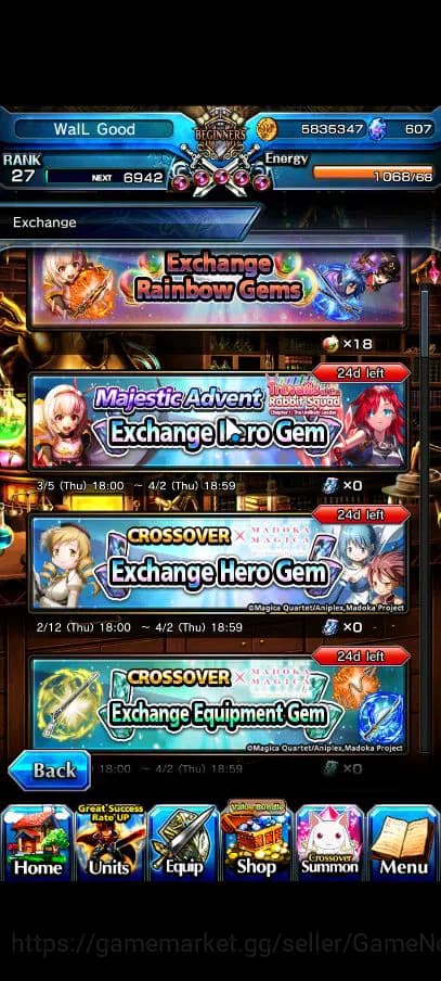 Grand Summoners Accounts Global|Rank 27|1 Sp Art|5 Ascend|WH Fen,Illya,Berw image 8