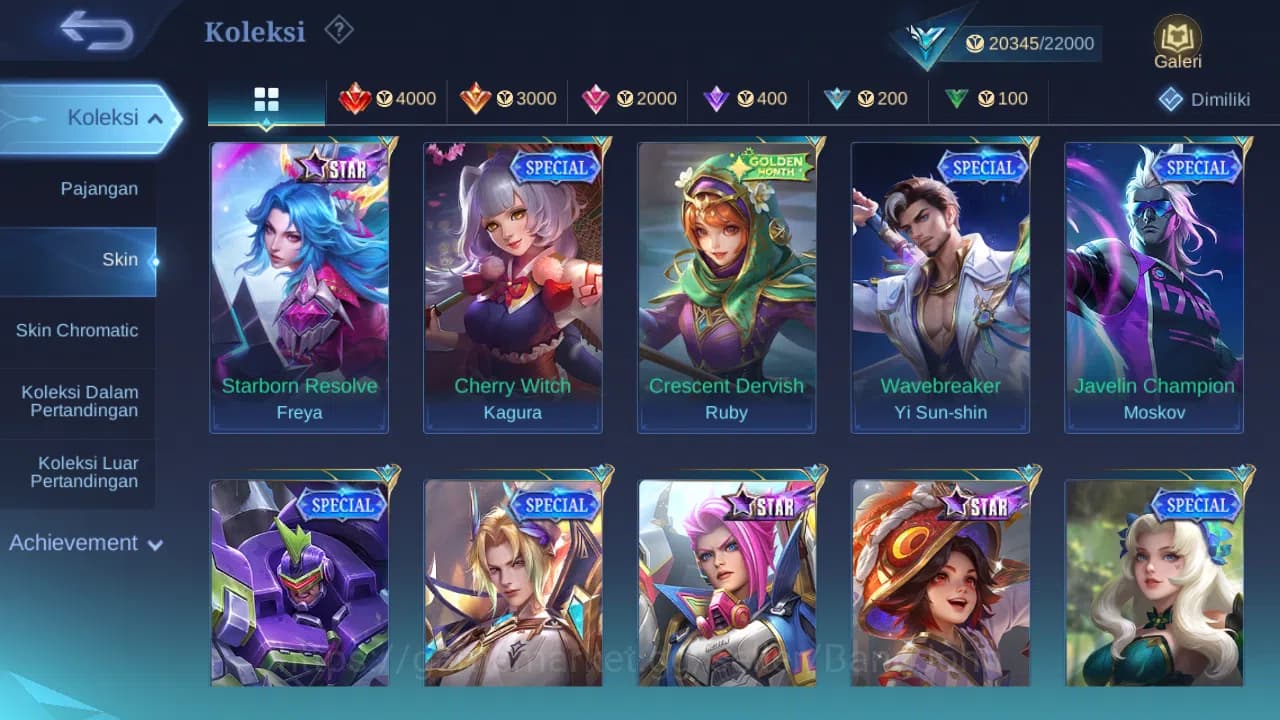Mobile Legends: Bang Bang Accounts GLOBAL Hero 86 Skin 107 Zodiac Lance | Dtamer Ling image 5
