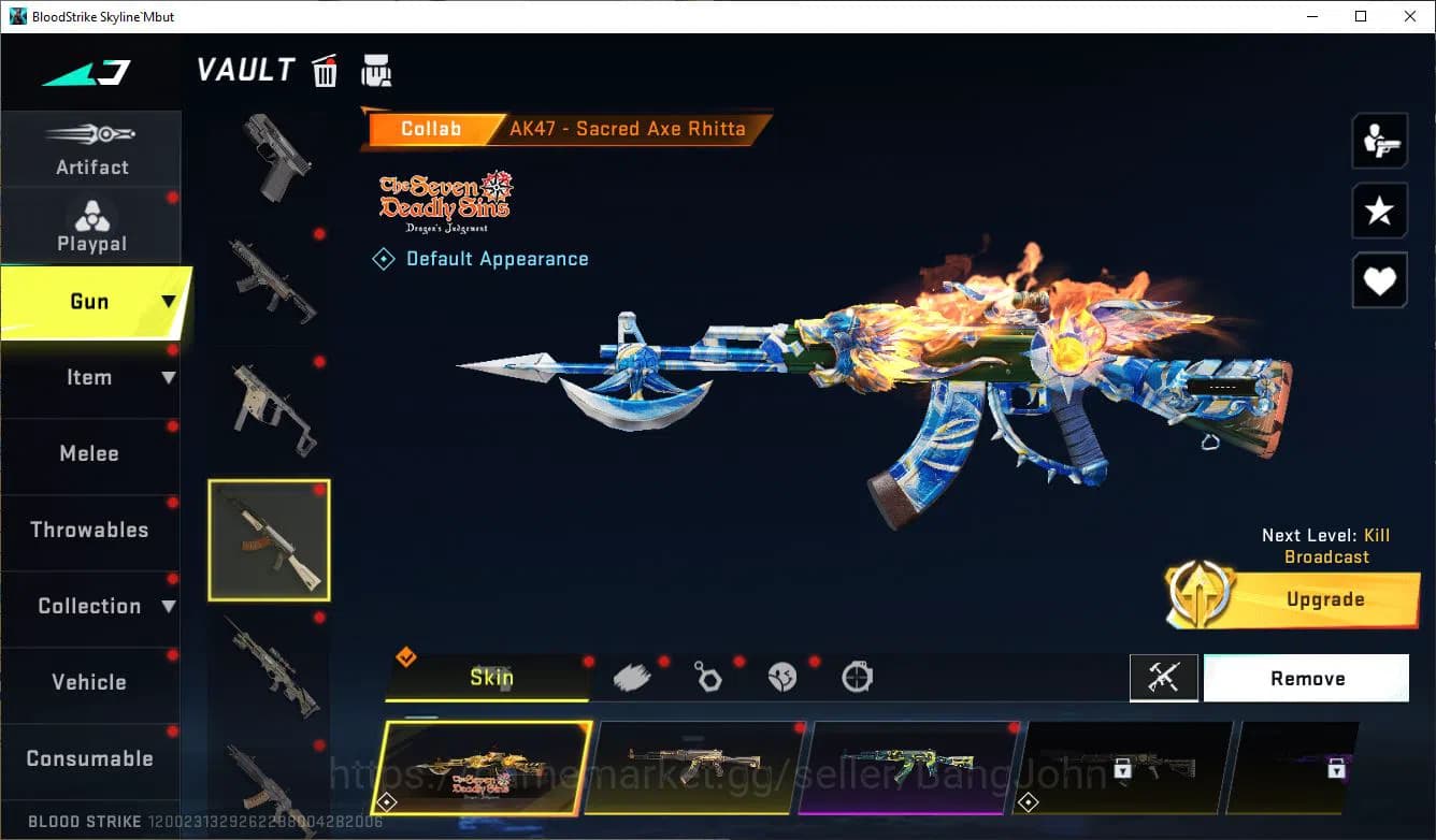 Blood Strike Accounts ASIA|COLLAB=KAR98K,AK47,SCAR,MCX|LIMITED=URB,M700, image 16