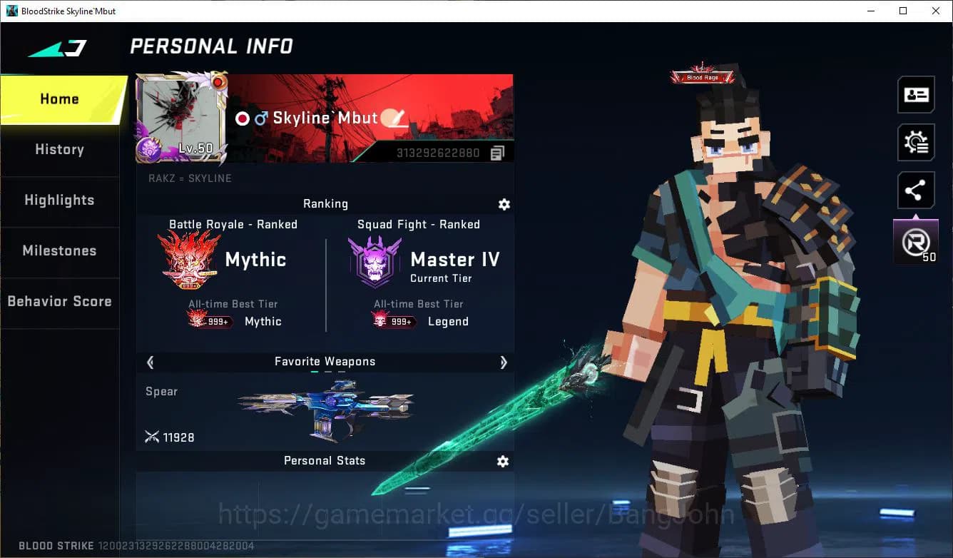 Blood Strike Accounts ASIA|COLLAB=KAR98K,AK47,SCAR,MCX|LIMITED=URB,M700, image 2