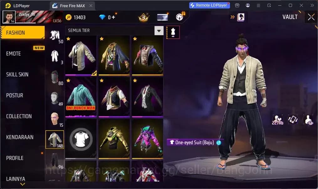 Free Fire Accounts Indonesia | EVO SCAR-Megalodon Alpha | M1887-One P image 12