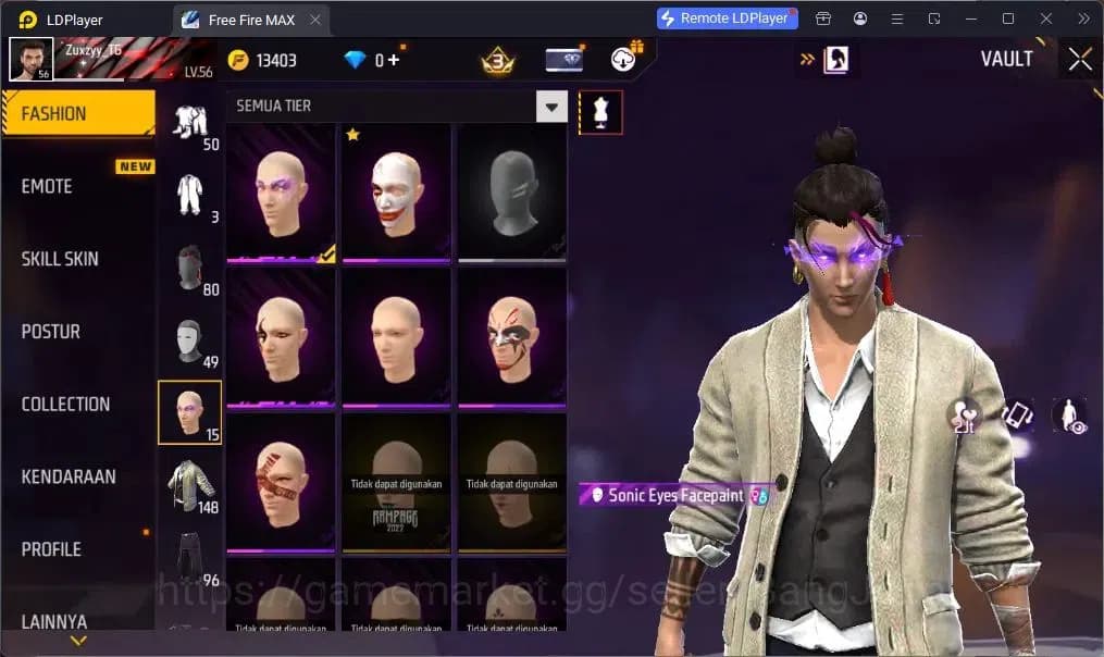 Free Fire Accounts Indonesia | EVO SCAR-Megalodon Alpha | M1887-One P image 13