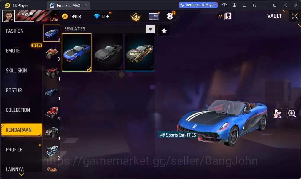 Free Fire Accounts Indonesia | EVO SCAR-Megalodon Alpha | M1887-One P image 4