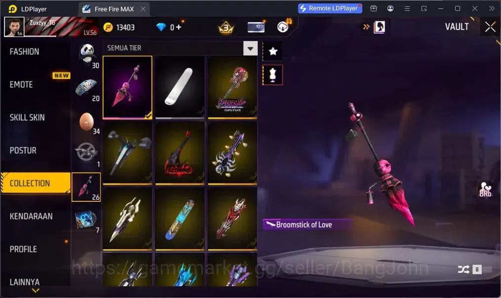 Free Fire Accounts Indonesia | EVO SCAR-Megalodon Alpha | M1887-One P image 5